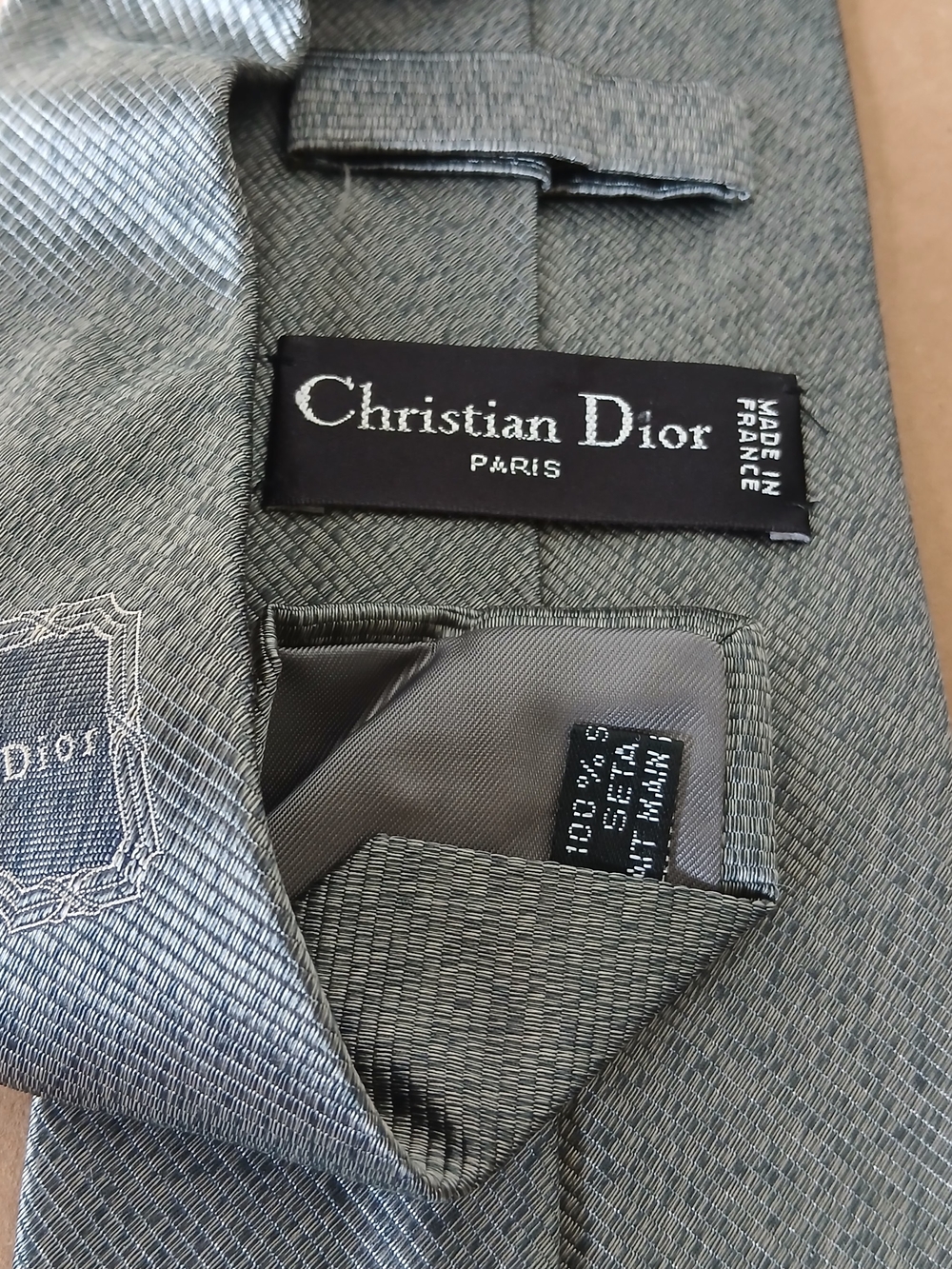 Dior Men's Metallic Silcer Tie - Christian Dior Paris